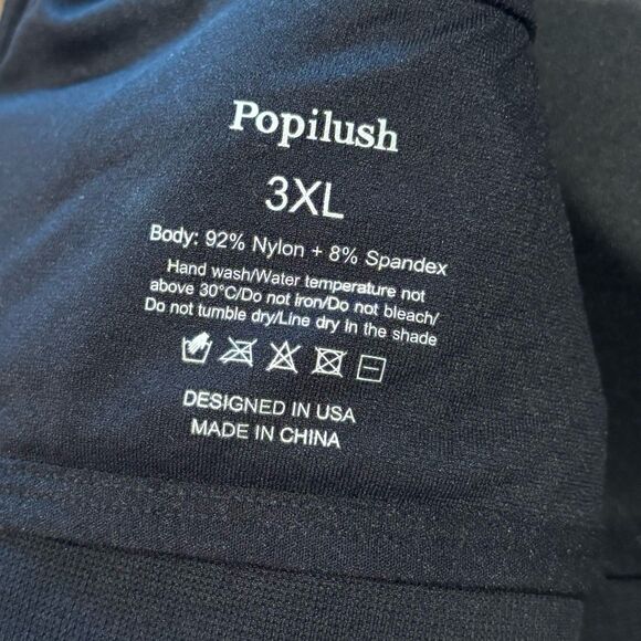 Popilush Black Support Bra 3XL Wireless Padded Shapewear Comfort Stretch NWT - Picture 4 of 4